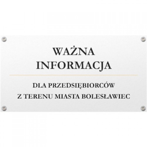 Zdjęcie Ważna informacja dla przedsiębiorców