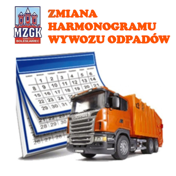 ZMIANA HARMONOGRAMU WYWOZU ODPADÓW